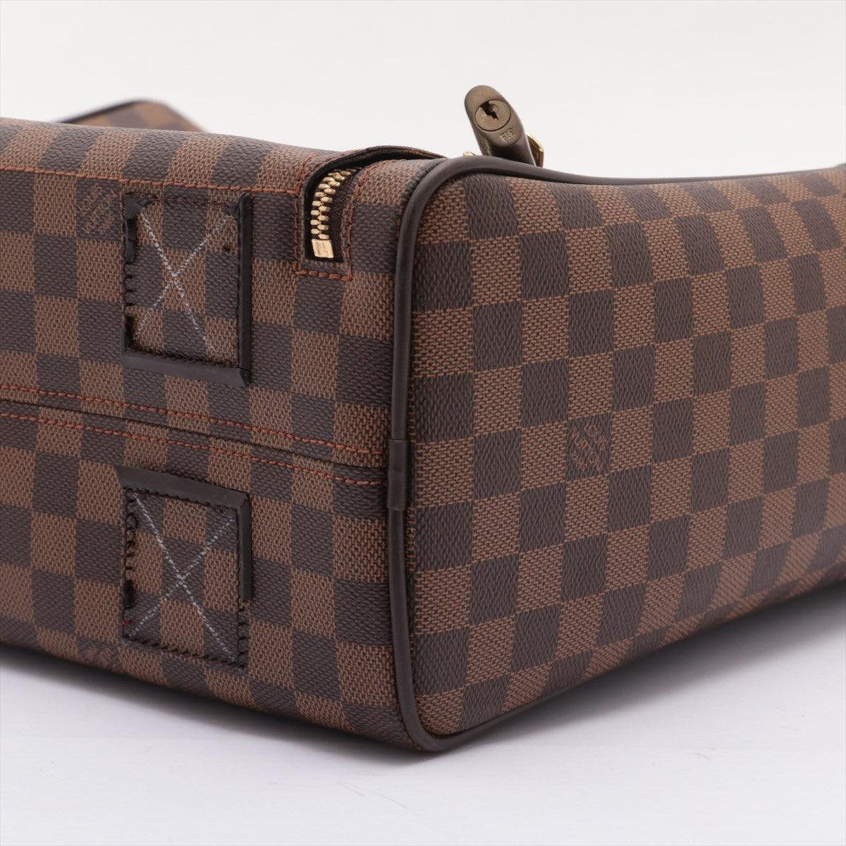 Braune Damier Ebene Louis Vuitton Nolita GM Reisetasche aus beschichtetem Segeltuch im Zustand „Relativ gut“ in Irvine, CA