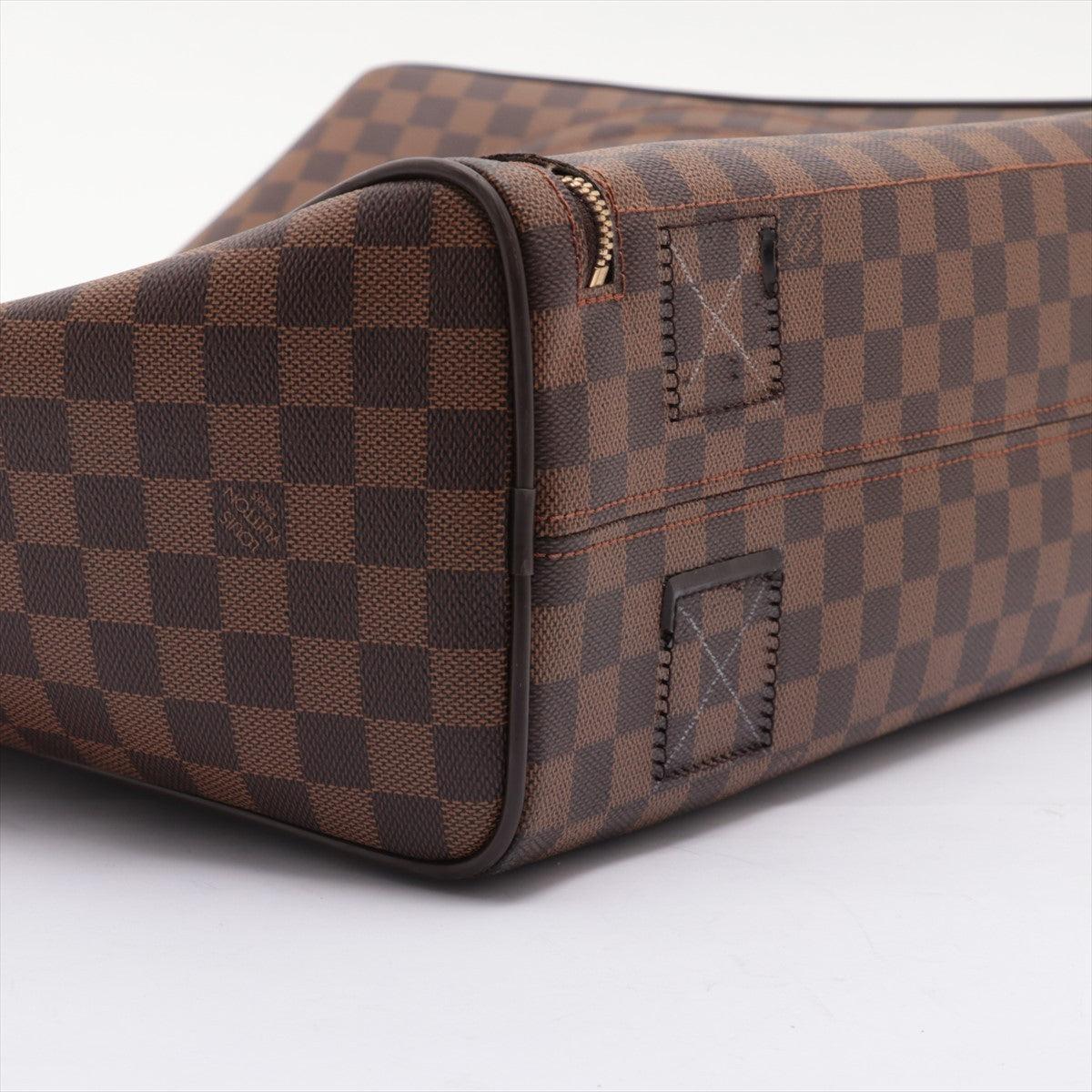 Braune Damier Ebene Louis Vuitton Nolita GM Reisetasche aus beschichtetem Segeltuch für Damen oder Herren