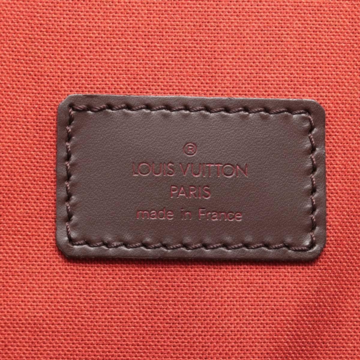 Braune Damier Ebene Louis Vuitton Nolita GM Reisetasche aus beschichtetem Segeltuch 5