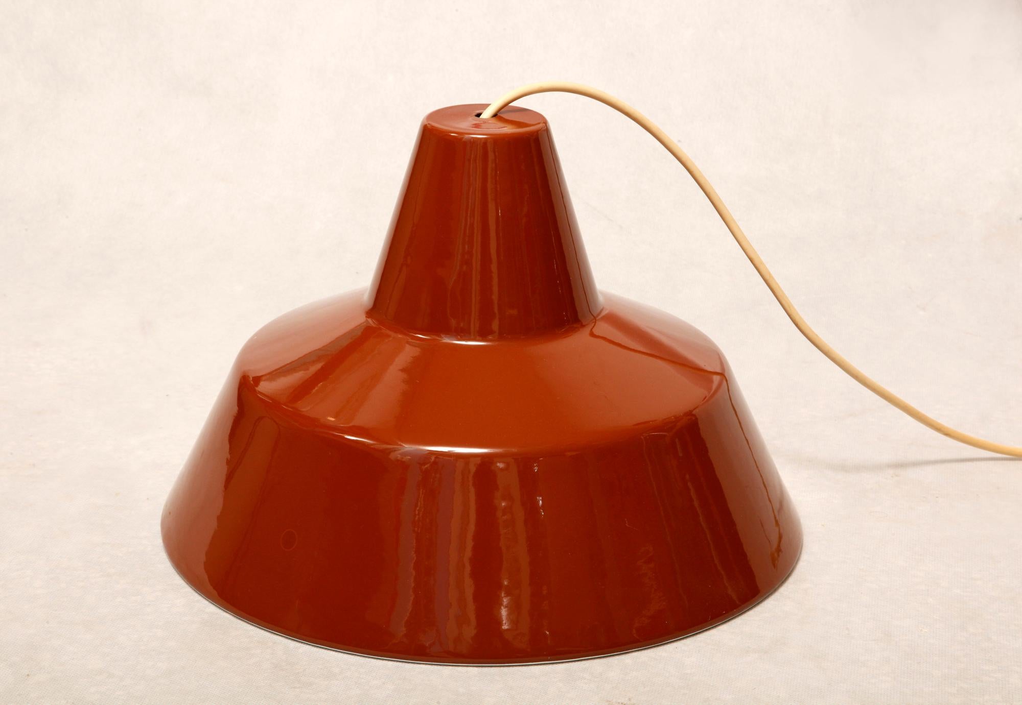 Scandinavian Modern Brown Danish Pendant Lamp from Louis Poulsen, Metal, 1960s For Sale