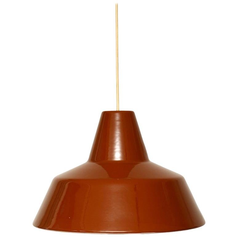 Brown Danish Pendant Lamp from Louis Poulsen, Metal, 1960s For Sale