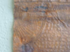 Brown Deco Style Embossed Leather Panel