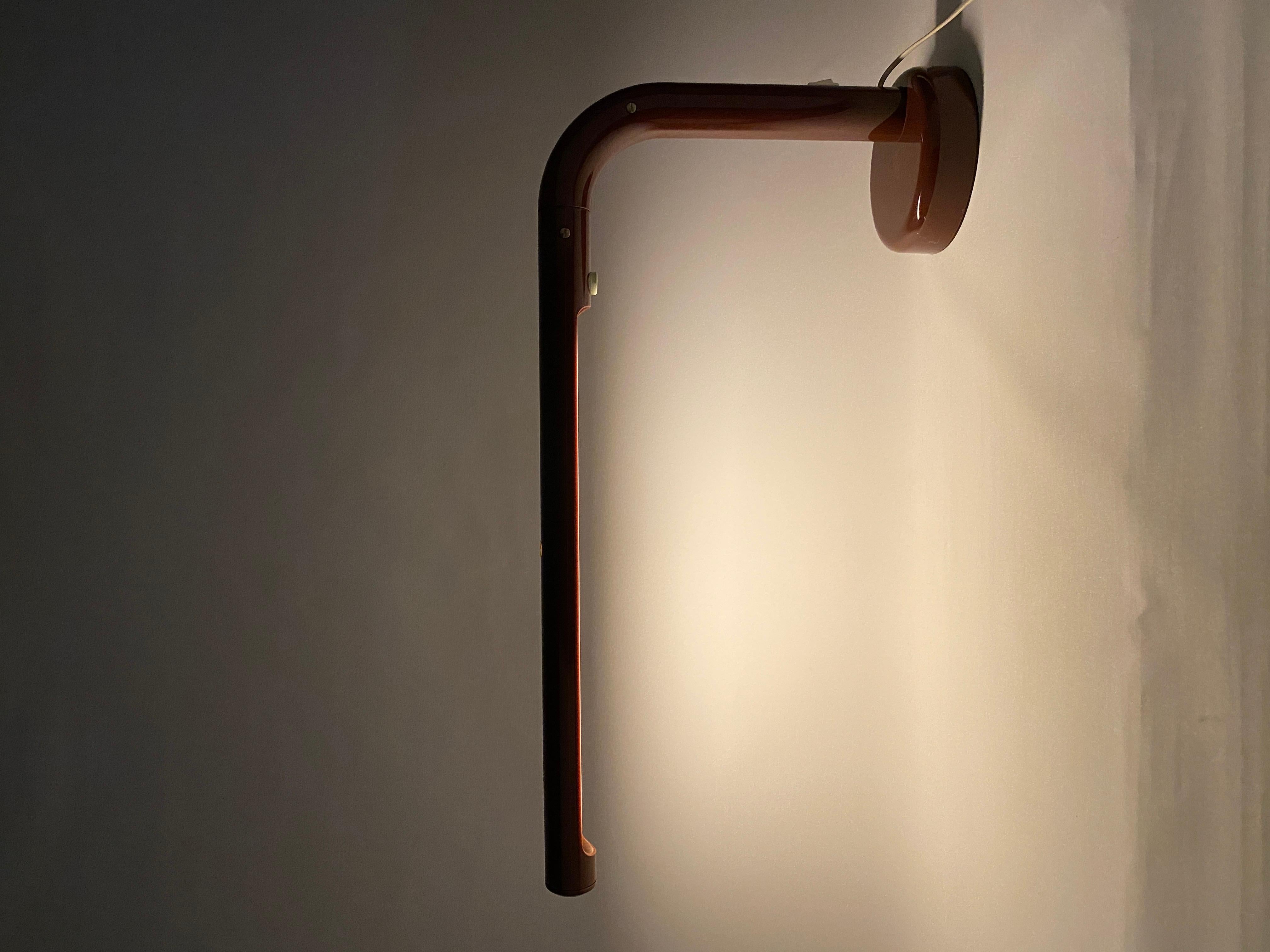Brown Desk Lamp The Tube by Anders Pehrson for Atelje Lyktan 1970 For Sale 5
