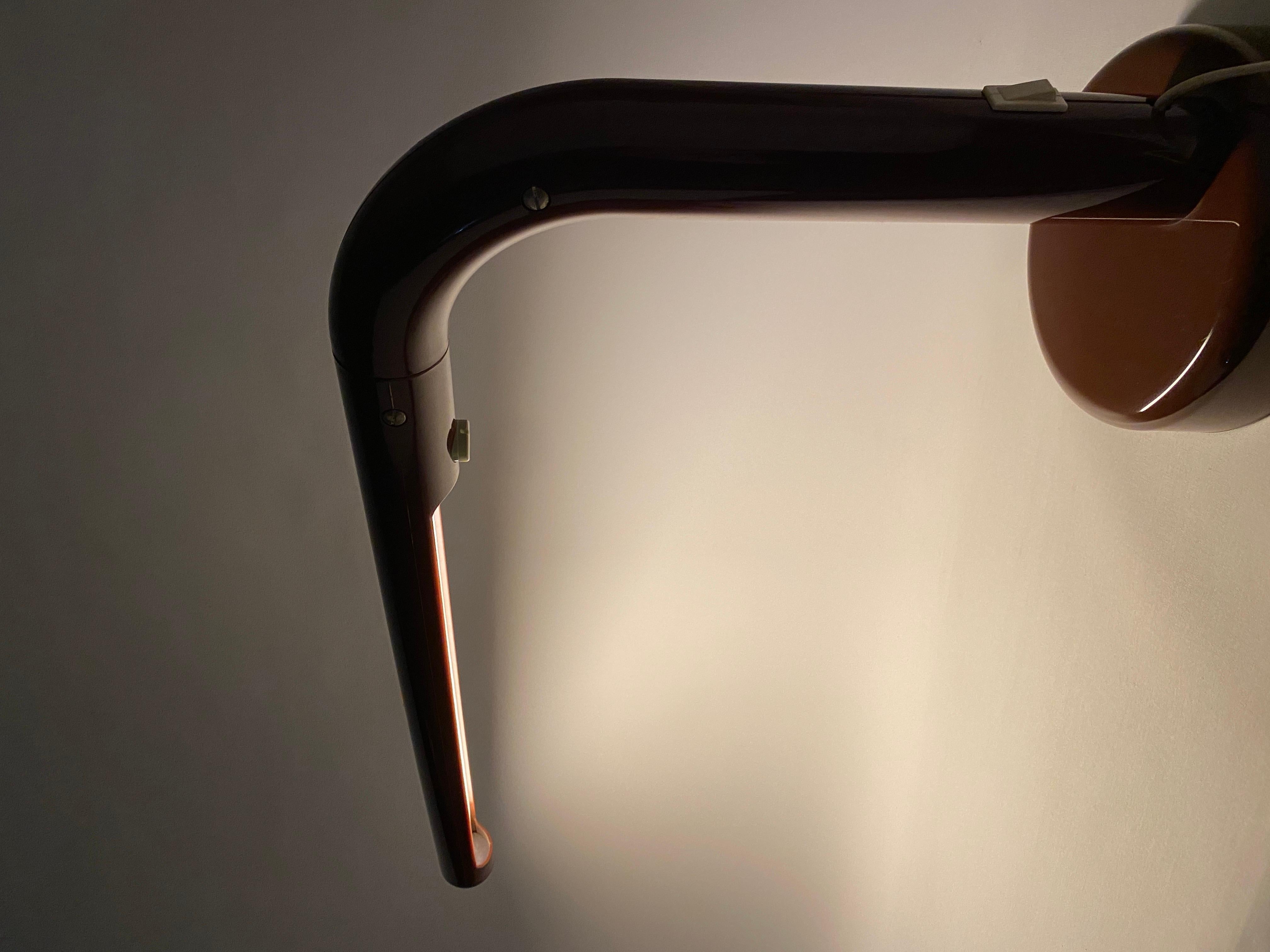 Brown Desk Lamp The Tube by Anders Pehrson for Atelje Lyktan 1970 For Sale 7