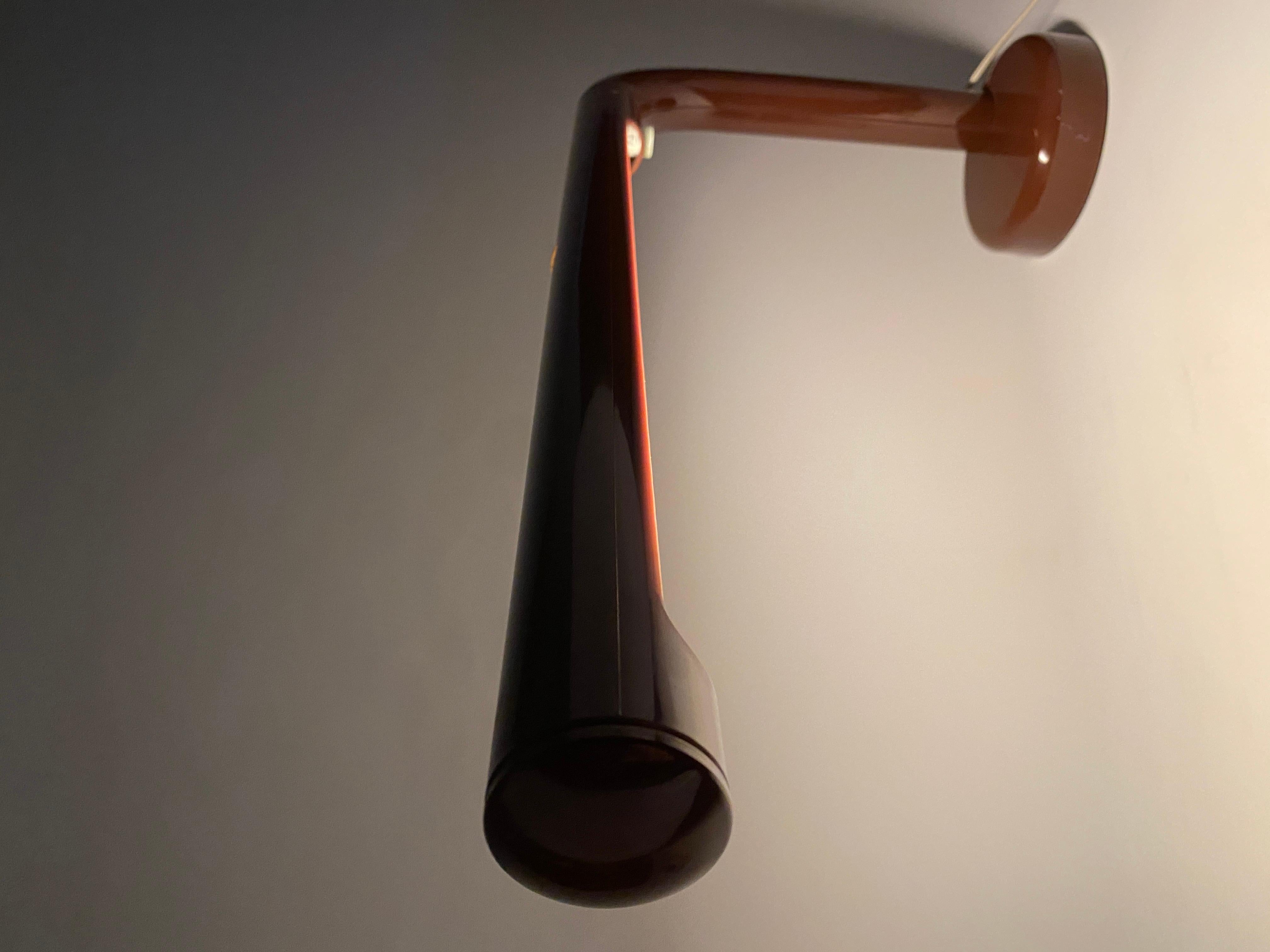 Brown Desk Lamp The Tube by Anders Pehrson for Atelje Lyktan 1970 For Sale 8