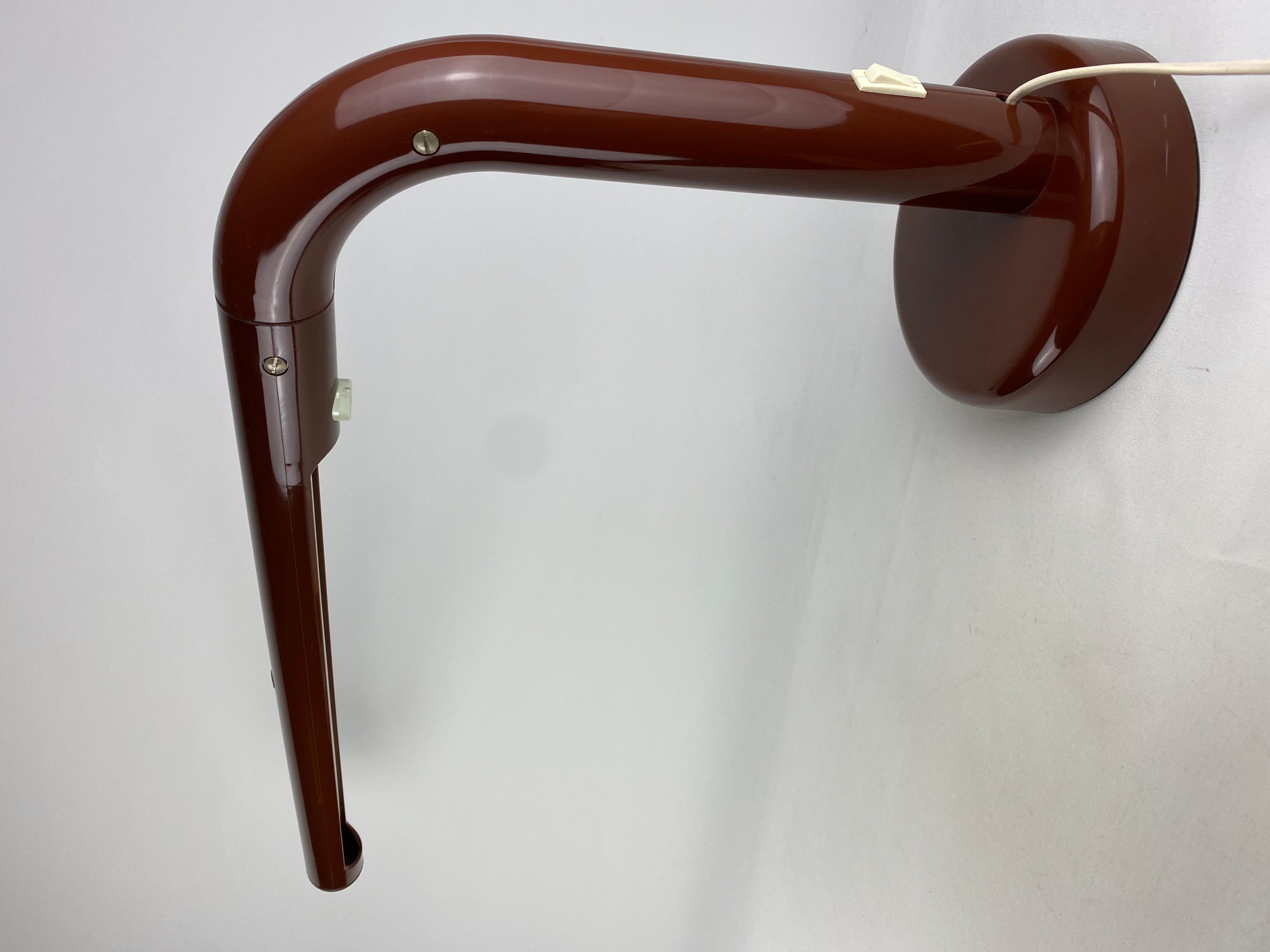 Mid-Century Modern Brown Desk Lamp The Tube by Anders Pehrson for Atelje Lyktan 1970 For Sale