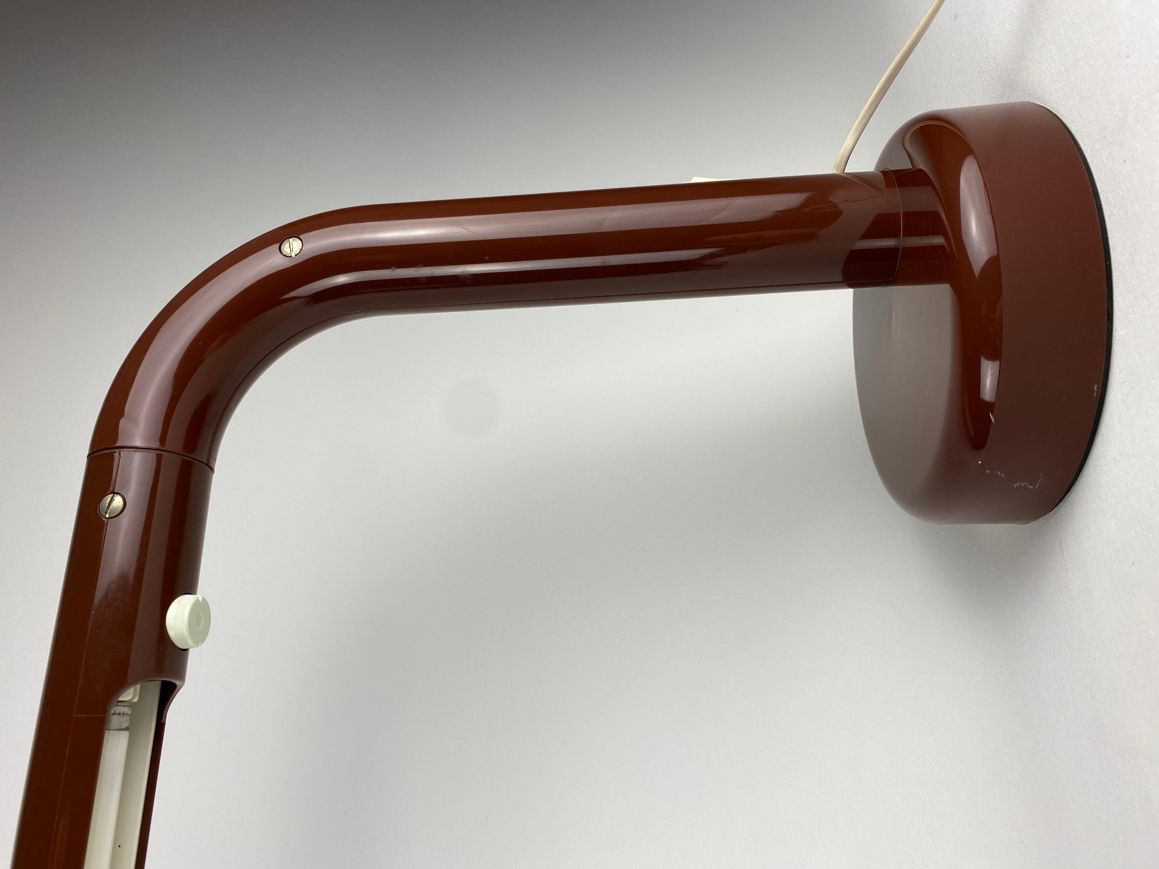 Brown Desk Lamp The Tube by Anders Pehrson for Atelje Lyktan 1970 For Sale 2