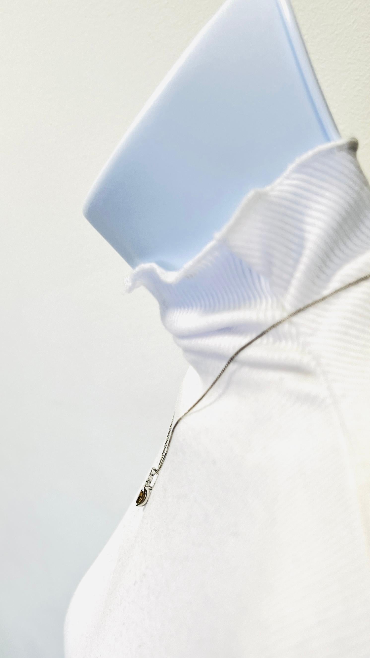 Taglio a goccia Collana con diamante marrone e diamante bianco in platino in vendita