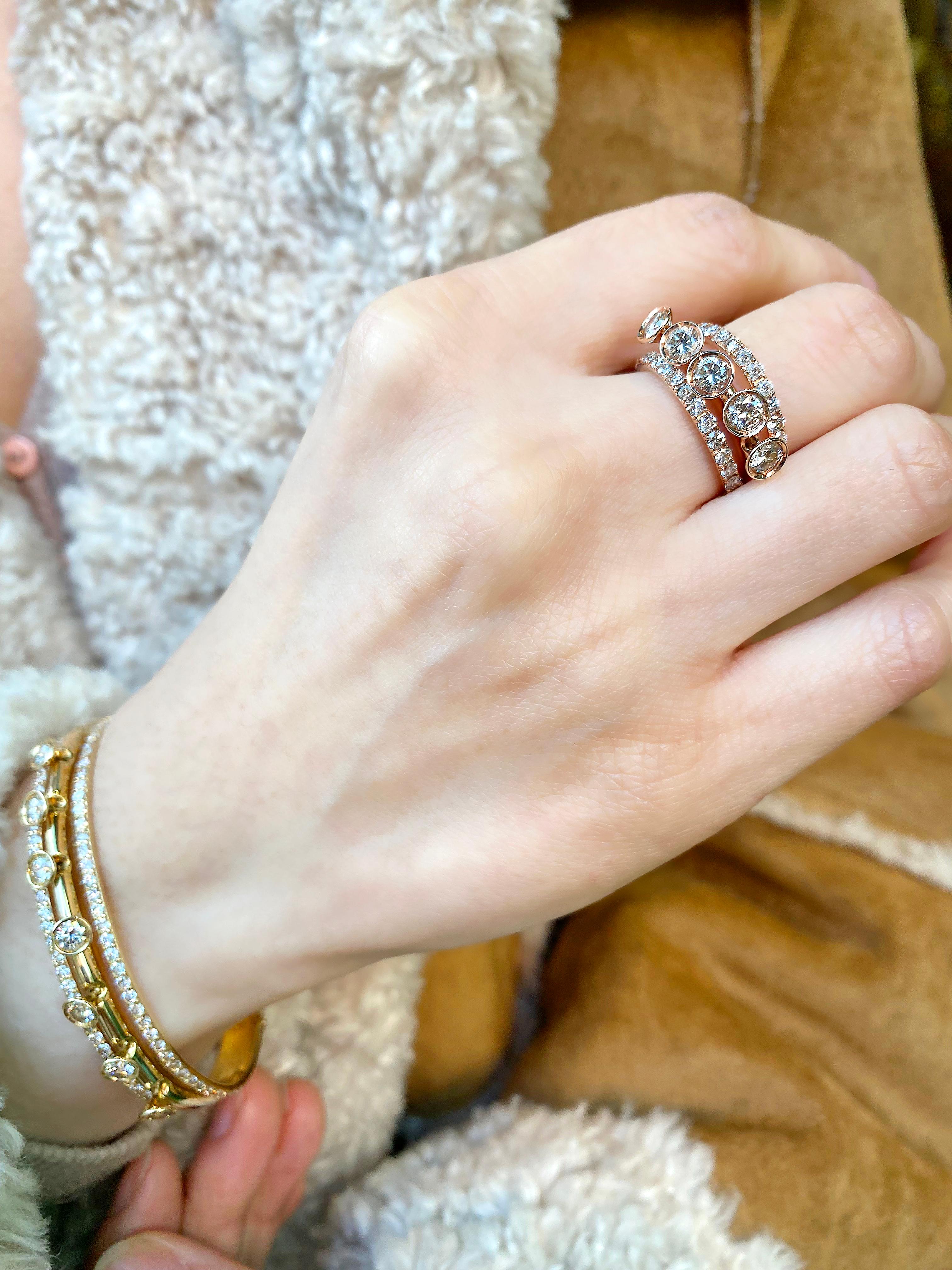 For Sale:  Brown diamond Bell Ring of SOONHEE (Size 44.2~62.7) 8