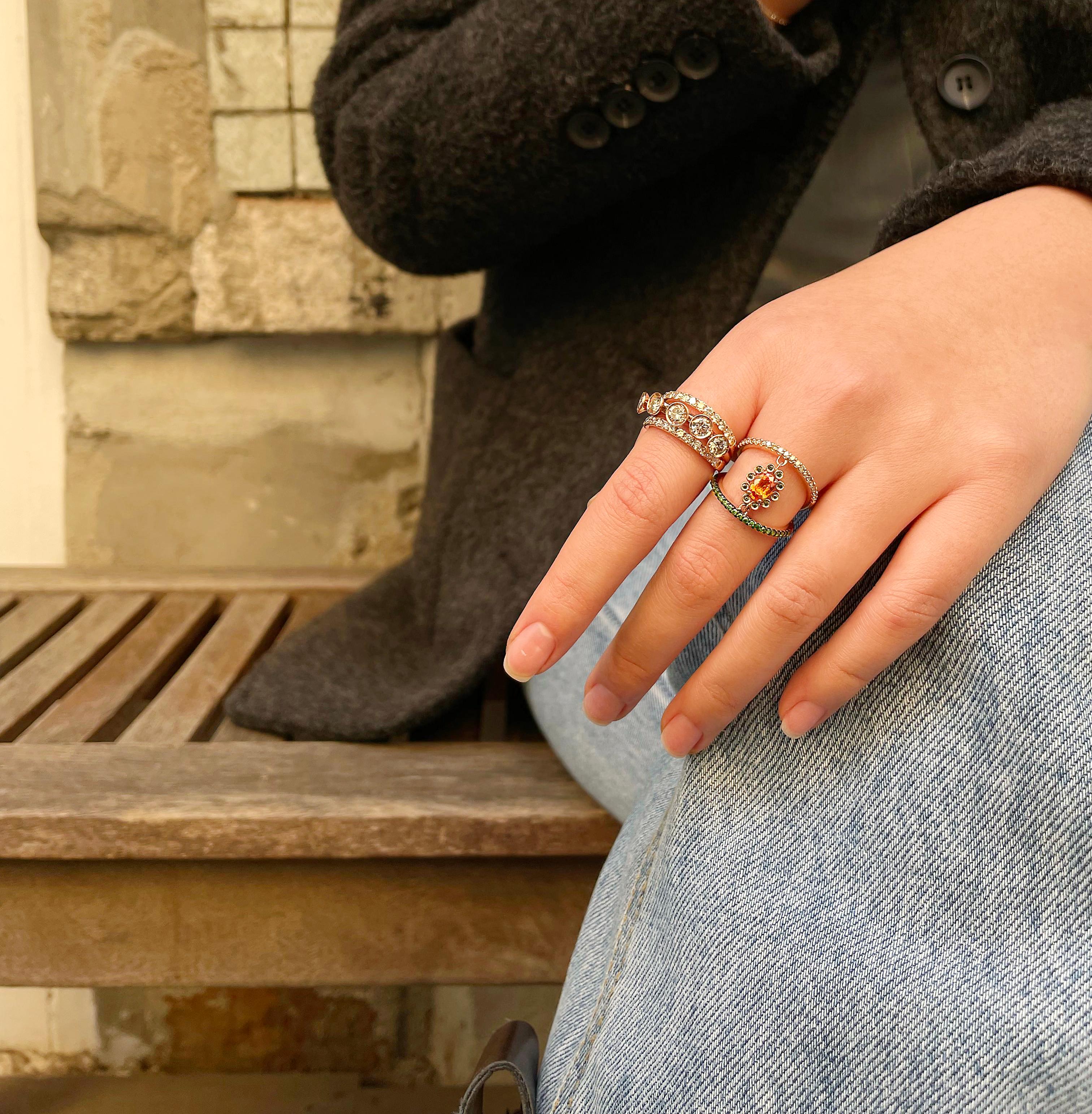 For Sale:  Brown diamond Bell Ring of SOONHEE (Size 63.4~69.7) 6