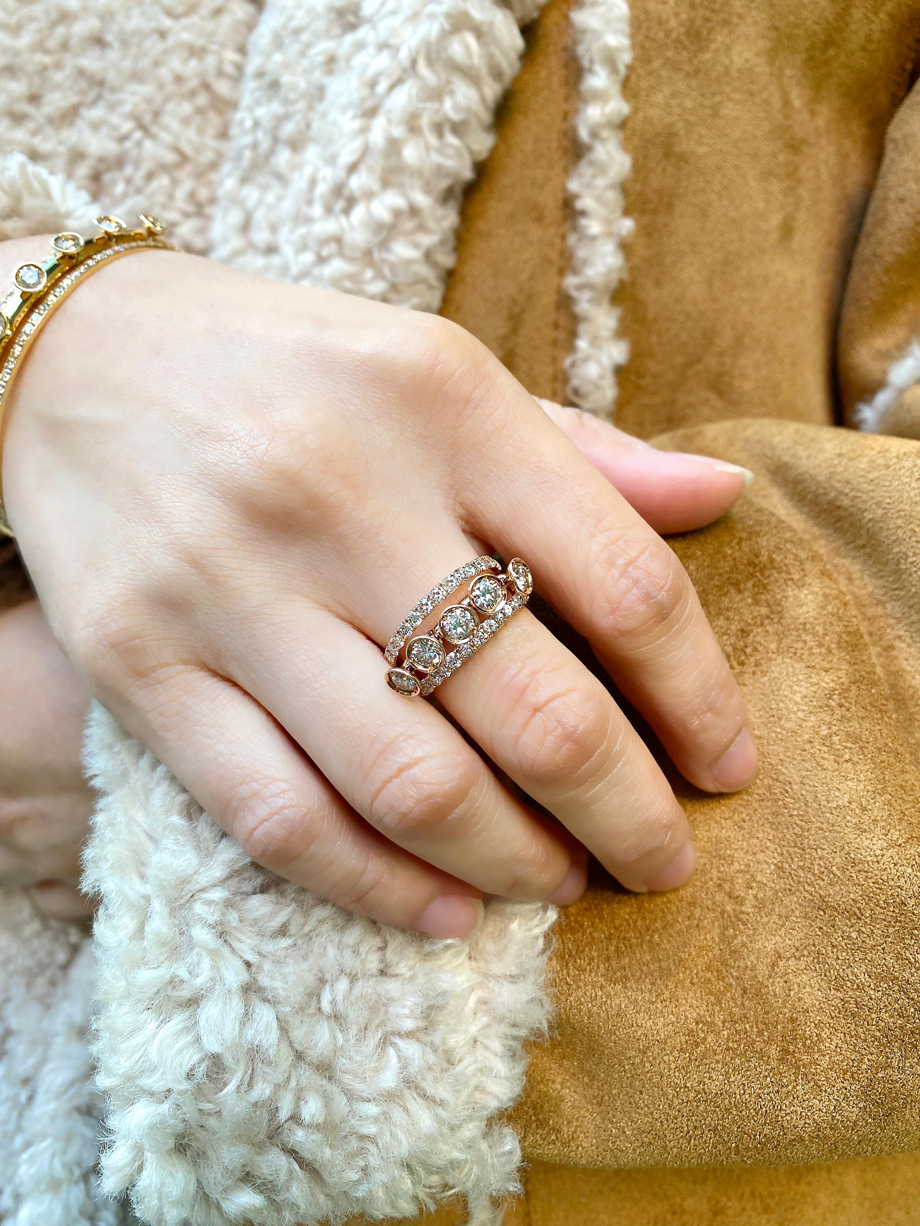 For Sale:  Brown diamond Bell Ring of SOONHEE (Size 63.4~69.7) 7