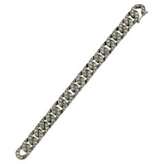 Used Oxidised Silver Champagne Diamond Chain Bracelet
