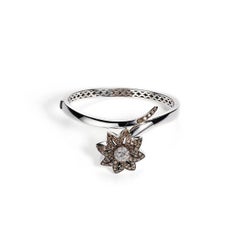 Bracciale a fiore con diamante marrone