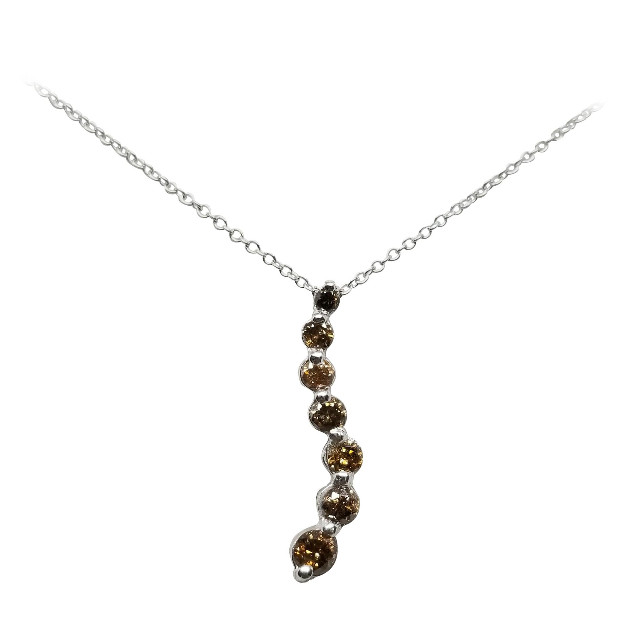 Collana "Journey" con diamante marrone