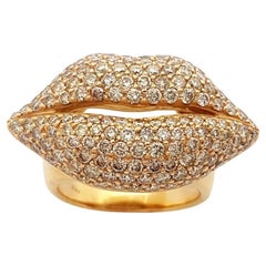 Bague Lips en diamant Brown sertie en or rose 18 carats