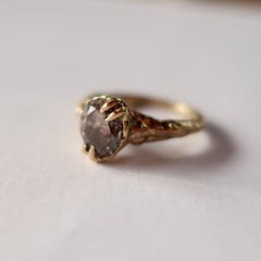 Brown Diamond Ring in 14 Karat Yellow Gold