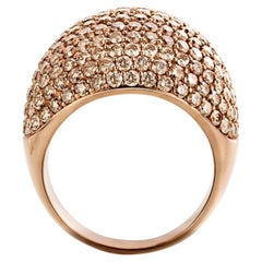 Brown Diamond Ring in 18kt Pink Gold by Bigli