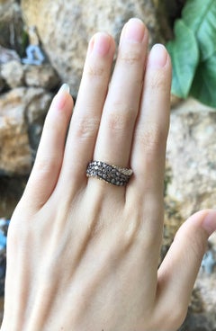 Brown Diamond Ring Set in 18 Karat Gold Settings