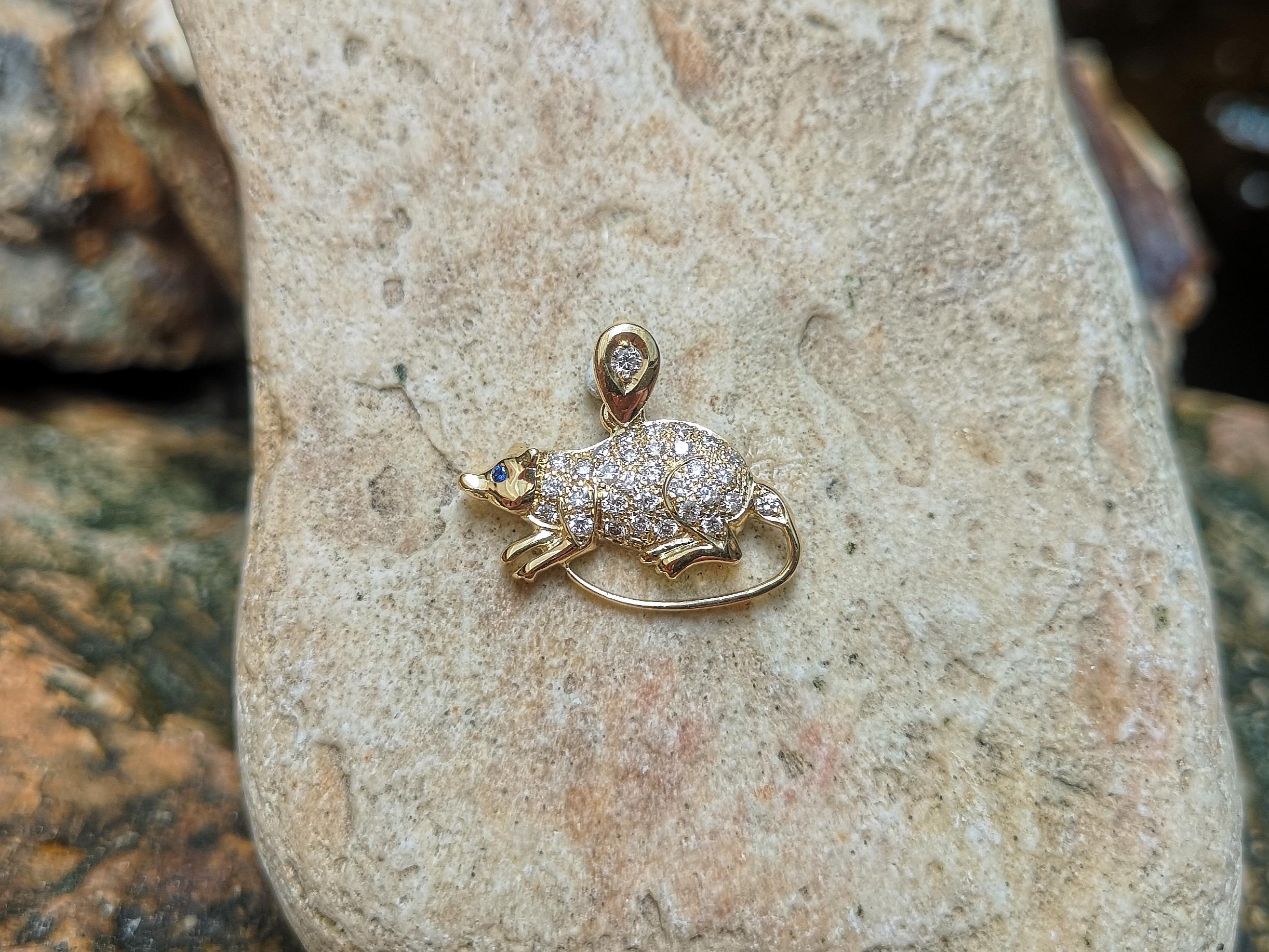 gold rat pendant