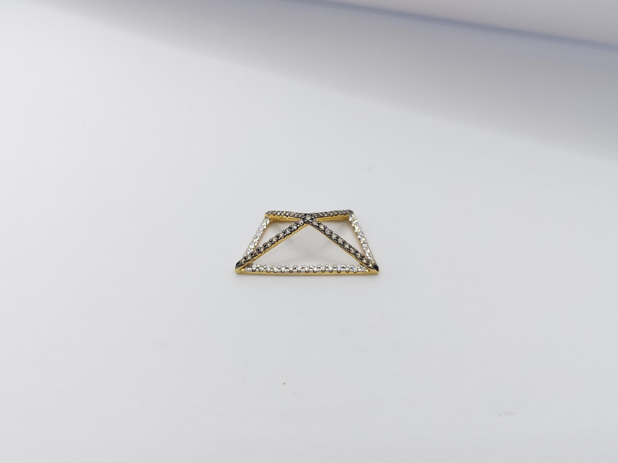 Pendentif en or 18 carats serti de diamants bruns par Kavant & Sharart Unisexe en vente