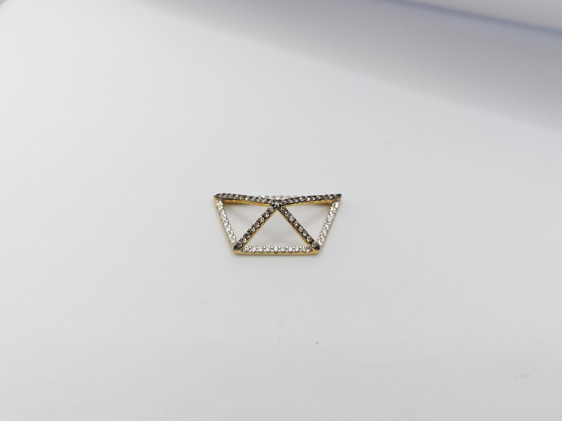 Pendentif en or 18 carats serti de diamants bruns par Kavant & Sharart en vente 1