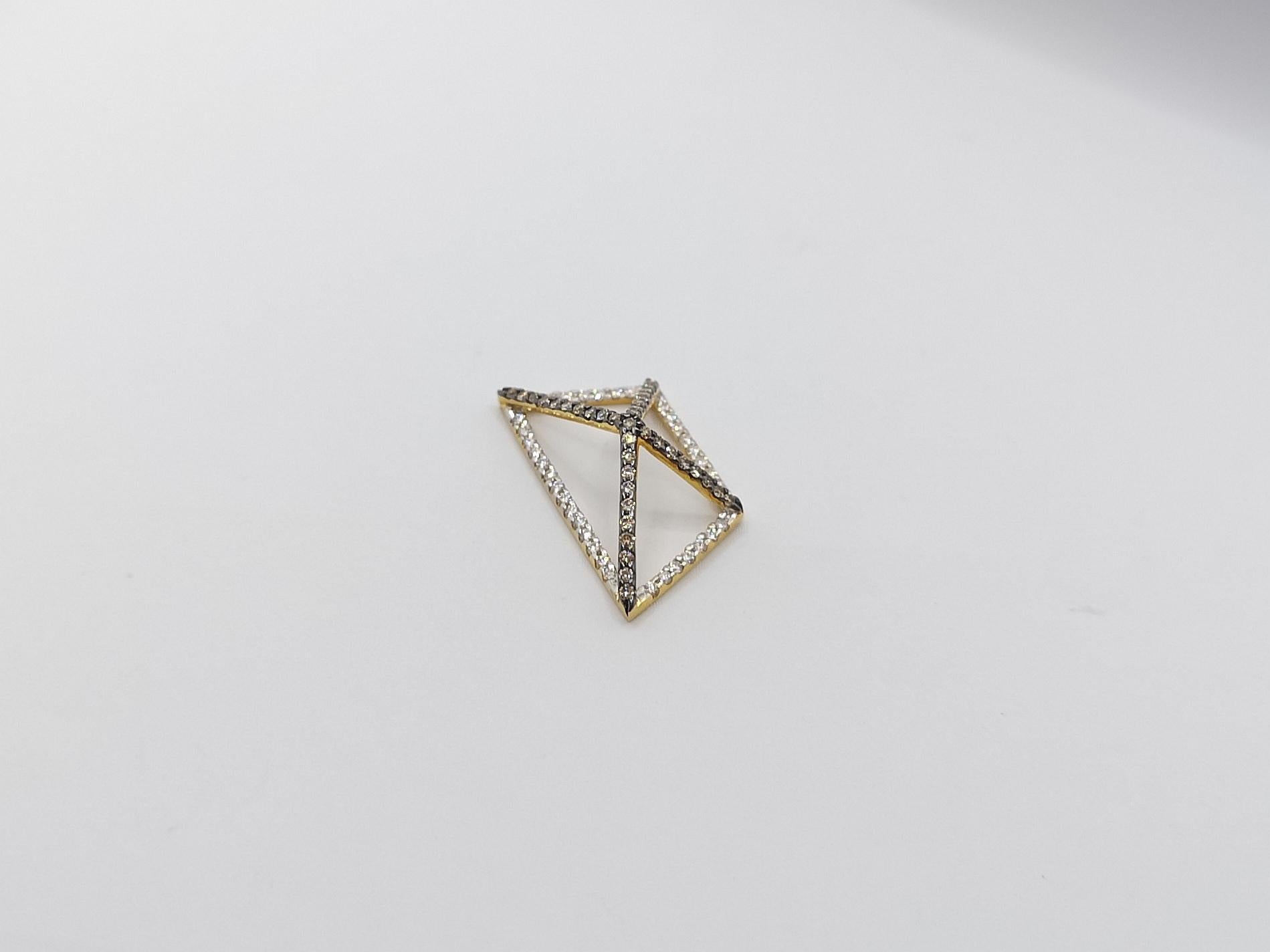 Pendentif en or 18 carats serti de diamants bruns par Kavant & Sharart en vente 2
