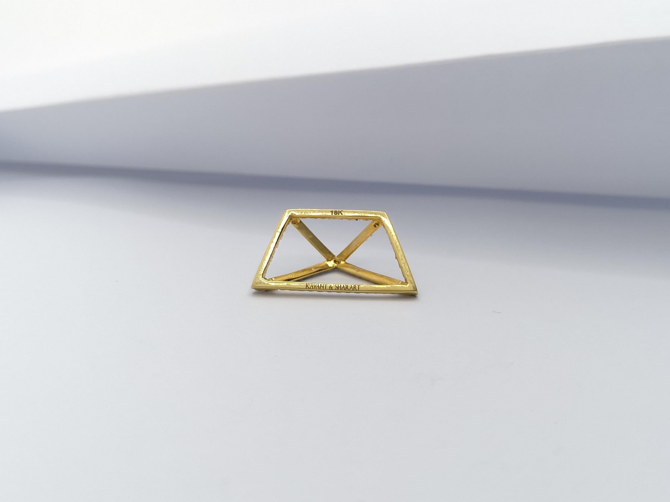Pendentif en or 18 carats serti de diamants bruns par Kavant & Sharart en vente 3