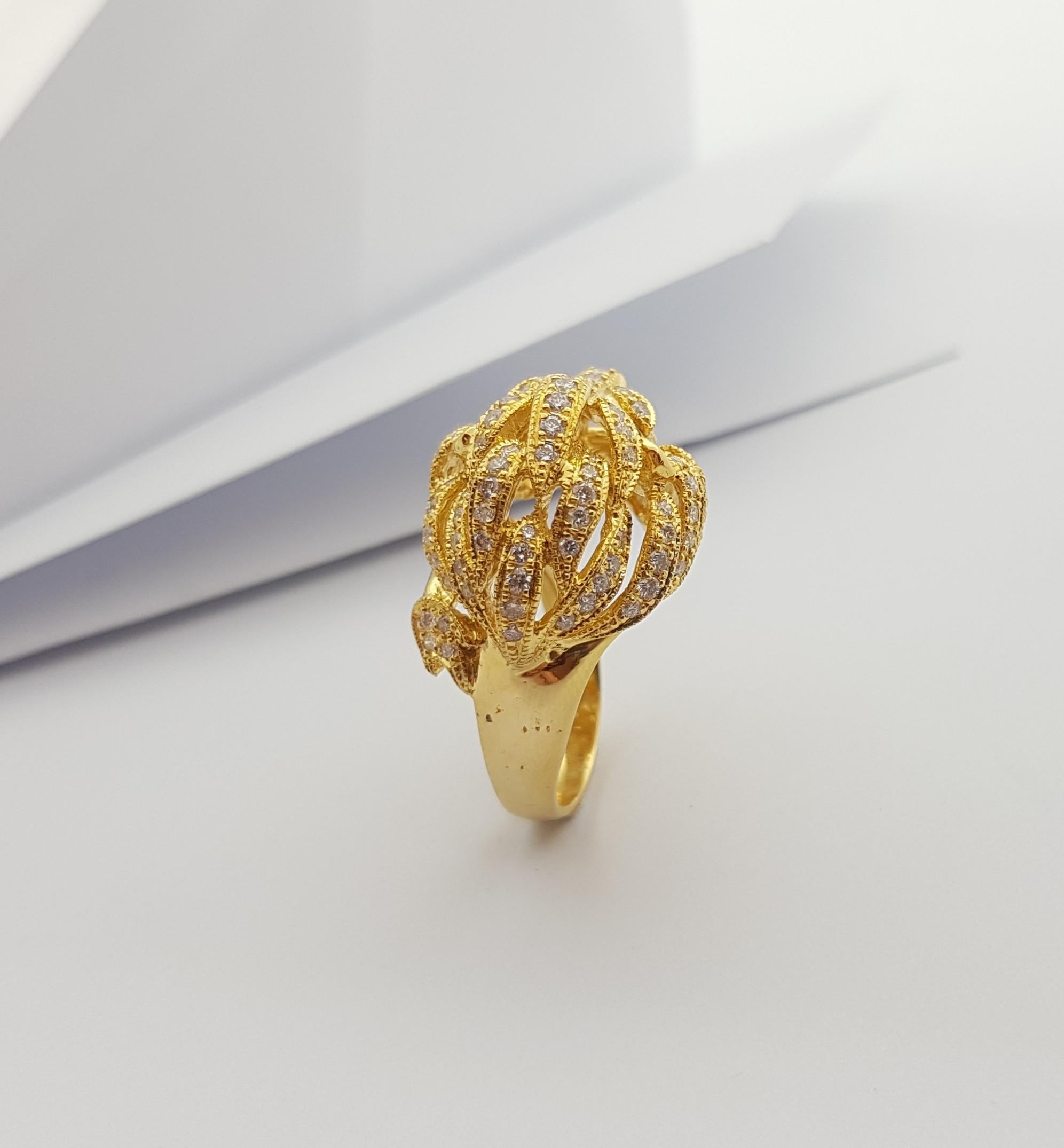 Brauner Diamant mit Rubin Löwenring in 18 Karat Goldfassung 7