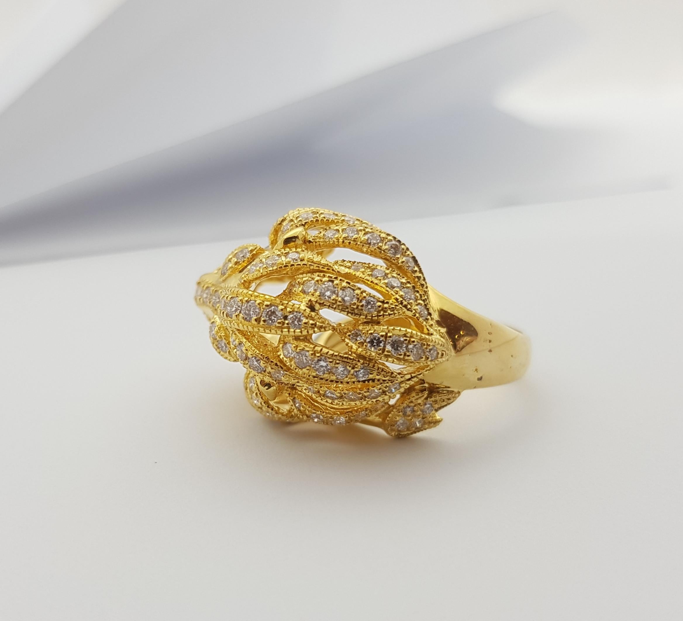 Brauner Diamant mit Rubin Löwenring in 18 Karat Goldfassung 12