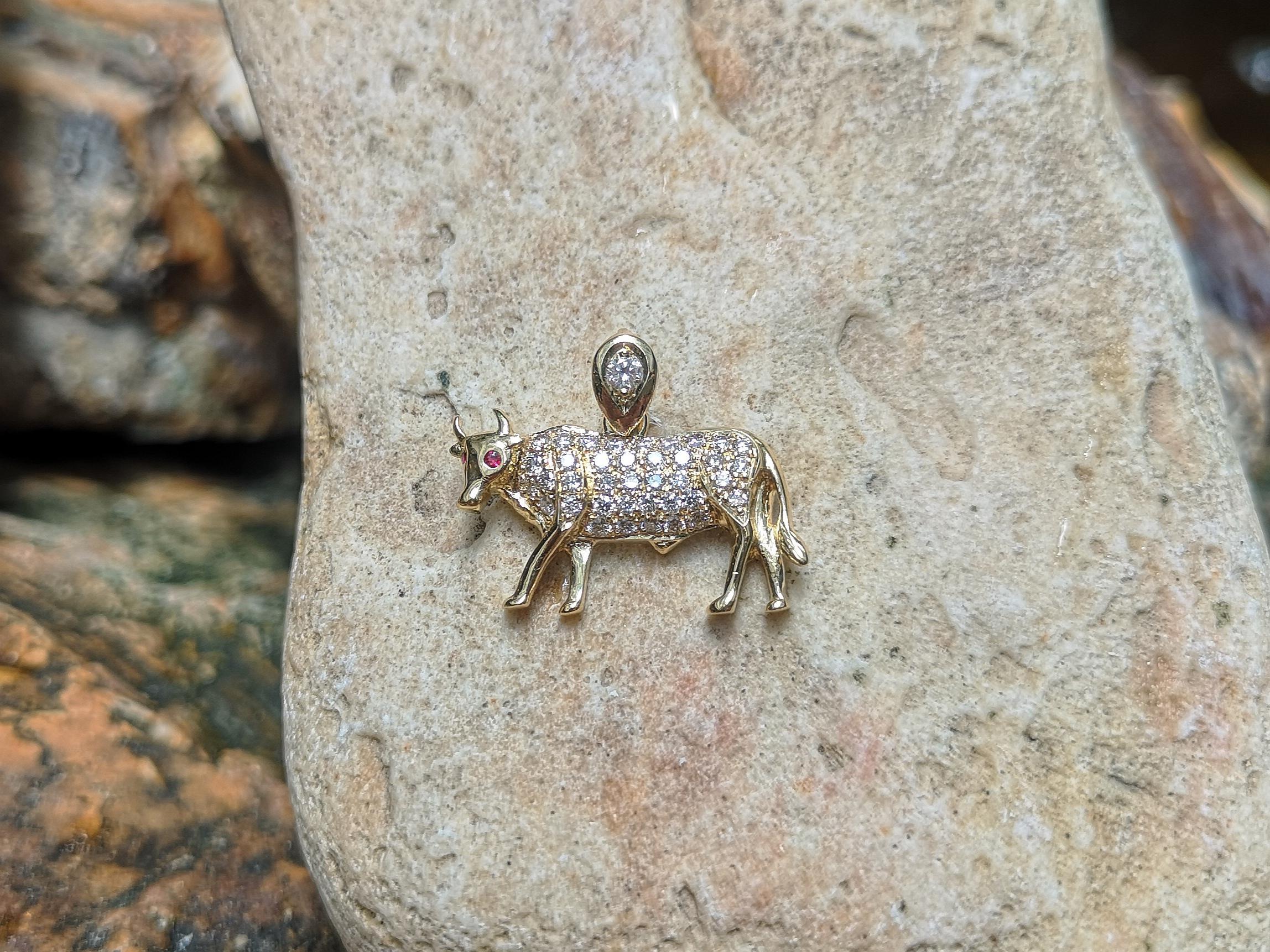 gold ox pendant