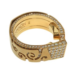 Brown Diamonds 18 Karat Yellow Gold Veil Ring