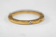 Brown Diamonds in Recycled 22K Gold Wedding Band Ring Stackable AB Jewelry NYC