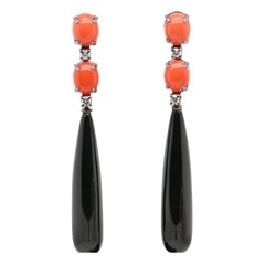 Diamants Brown Perles Or noir 18 Carats