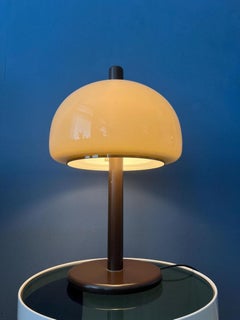 Brown Dijkstra Plexiglas Pilz Tischlampe, 1970er Jahre