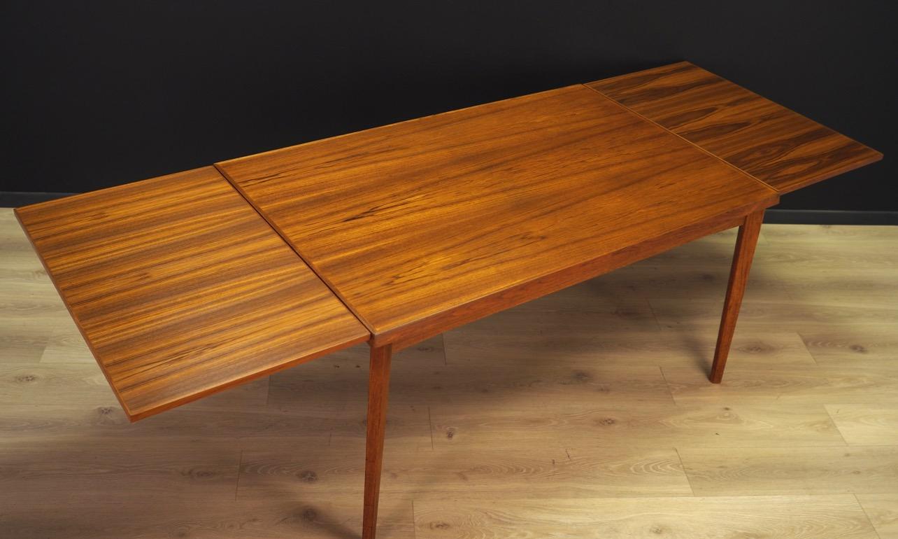 Brown Dining Table Teak Vintage Midcentury Danish Design, 1960s For Sale 1