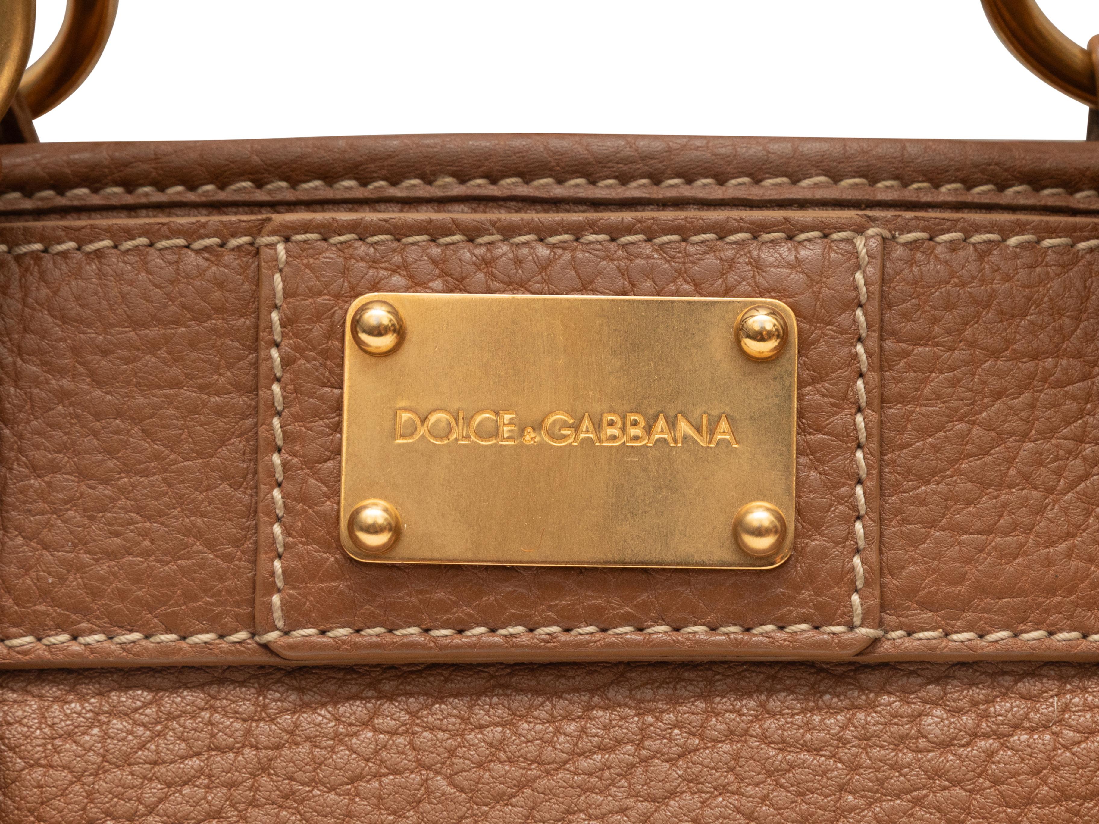 Braune Dolce & Gabbana Leder Tote Bag Damen im Angebot