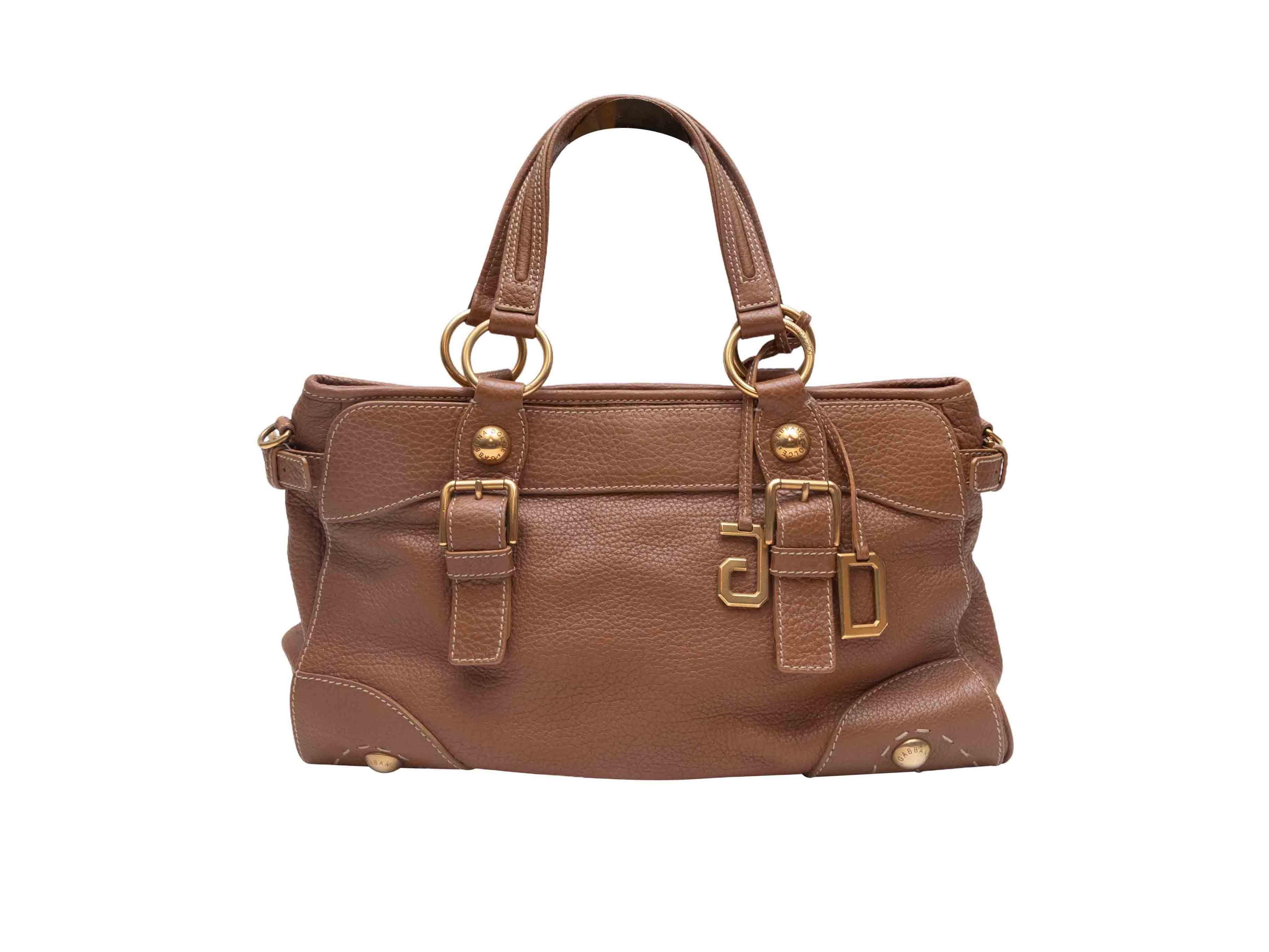 Braune Dolce & Gabbana Leder Tote Bag im Angebot 2