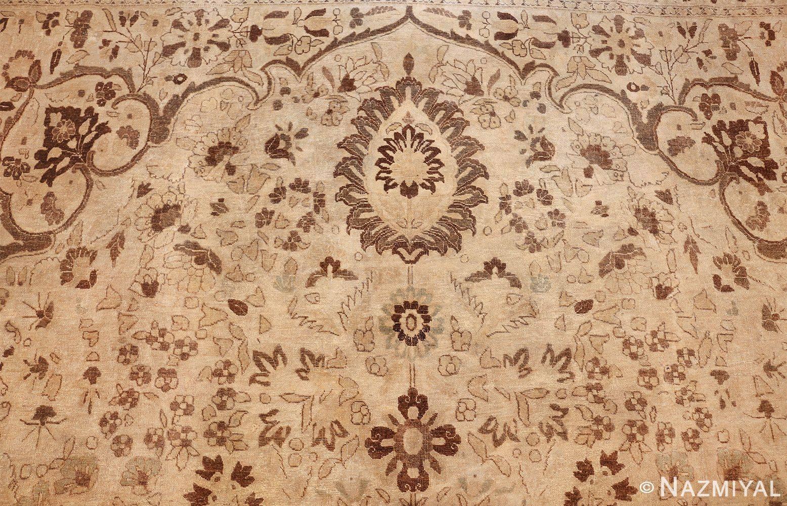 Magnificent vase design antique Persian Tabriz rug, country of origin / rug type: Persian rug, date circa 1920. This brown earth tone color rug is a magnificently decorative and fine antique Persian Tabriz rug.

Antique Tabriz rugs are