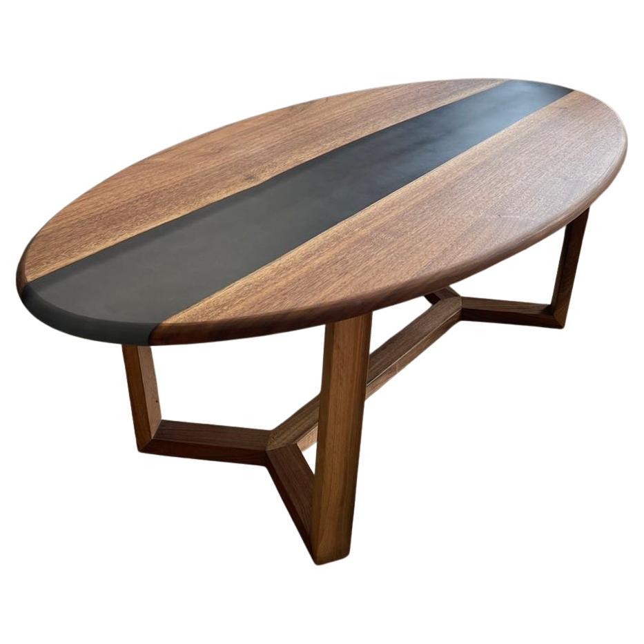 Brown Ellipse Coffee Table by KV Design For Sale