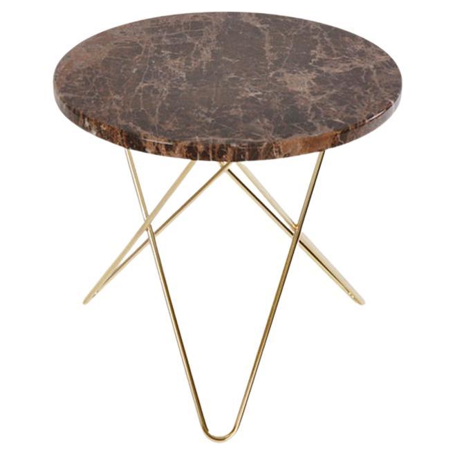 Emperador Side Table with brown marble For Sale at 1stDibs brown