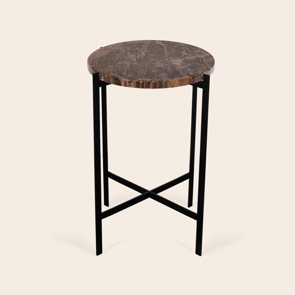 Brown Emperador Marble Small Deck Table by OxDenmarq
Dimensions: D 43 x W 43 x H 55 cm
Materials: Steel, Brown Emperador Marble
Also Available: Different top options available,

OX DENMARQ is a Danish design brand aspiring to make beautiful