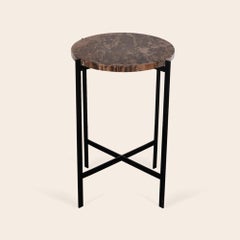 Brown Emperador Marble Small Deck Table by OxDenmarq