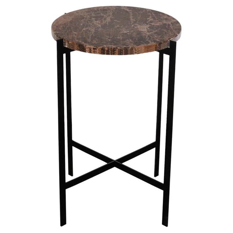 Emperador Side Table with brown marble For Sale at 1stDibs brown