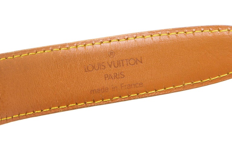 Brown Epi leather Louis Vuitton Epi Skinny Classique belt with