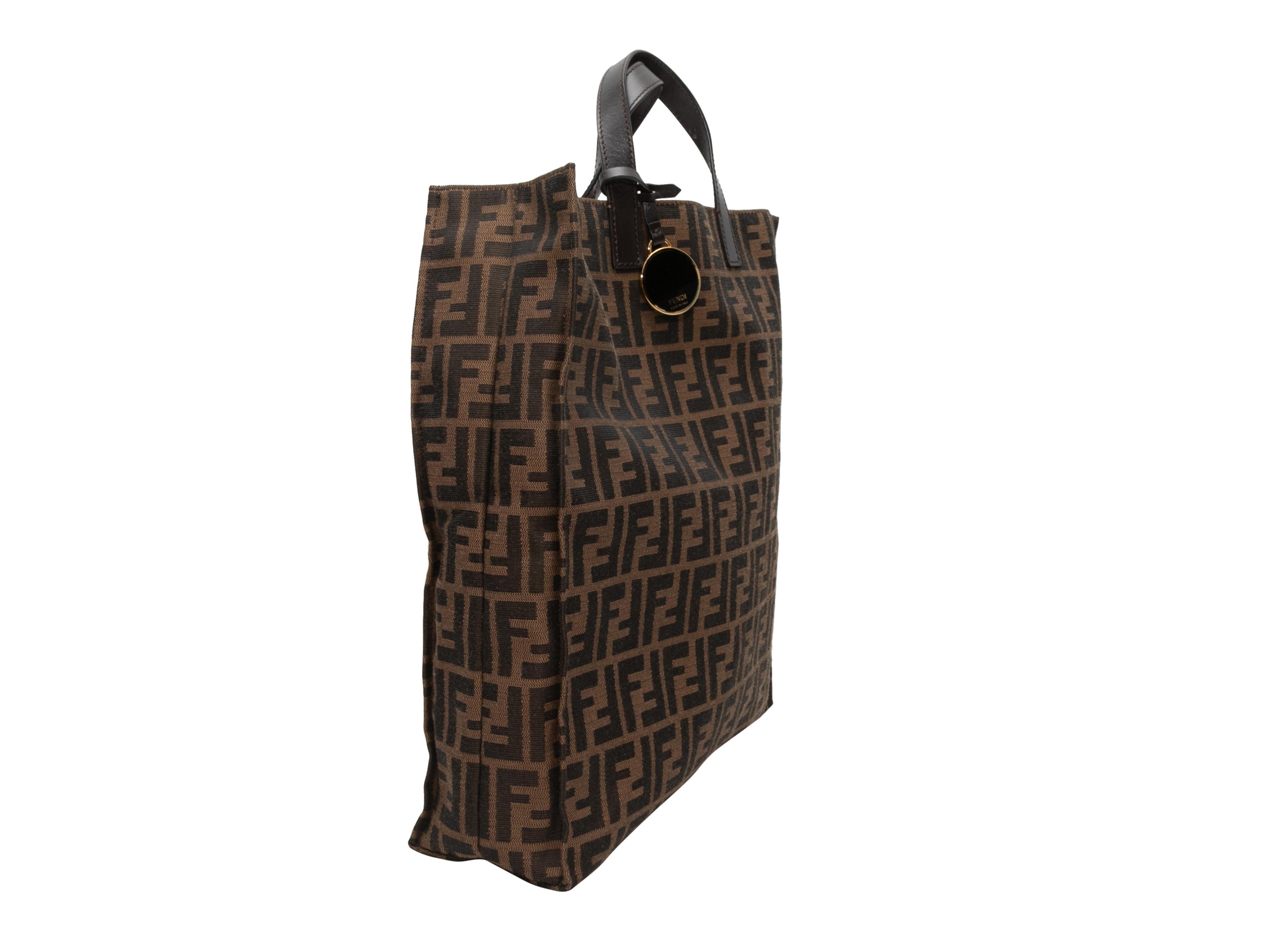 Brown Fendi Zucca Canvas Tote Bag In Good Condition In New York, NY