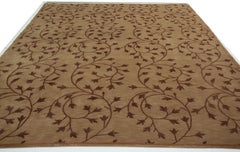 Tapis de zone Tracery floral marron