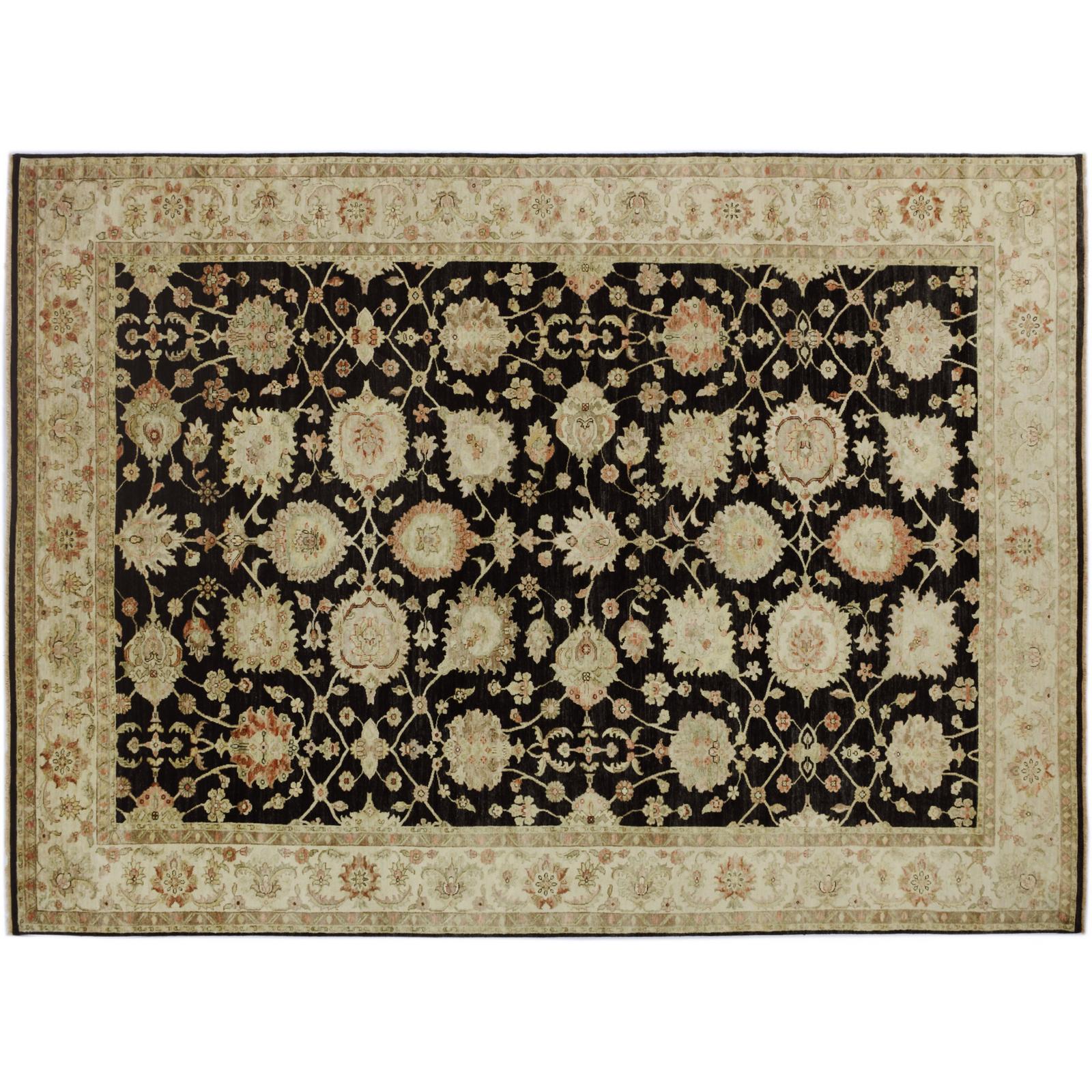 Brown Floral Traditional Style Wool Area Rug In New Condition For Sale In Los Angeles, CA