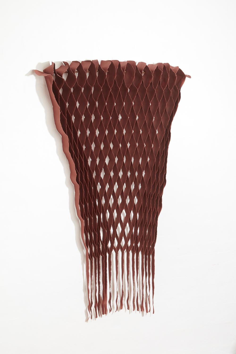 Brown Flow Wall Art by Applicata
Dimensions: D 10 x W 100 x H 150 cm
Materials: Textile.

Available in blue, brown, rose, and sand colors.

The FLOW Collection is a series of handmade textile art with roots in haute couture's flowing design