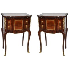 Brown French 18th Century Style Nightstand '2 SET', 20th Century
