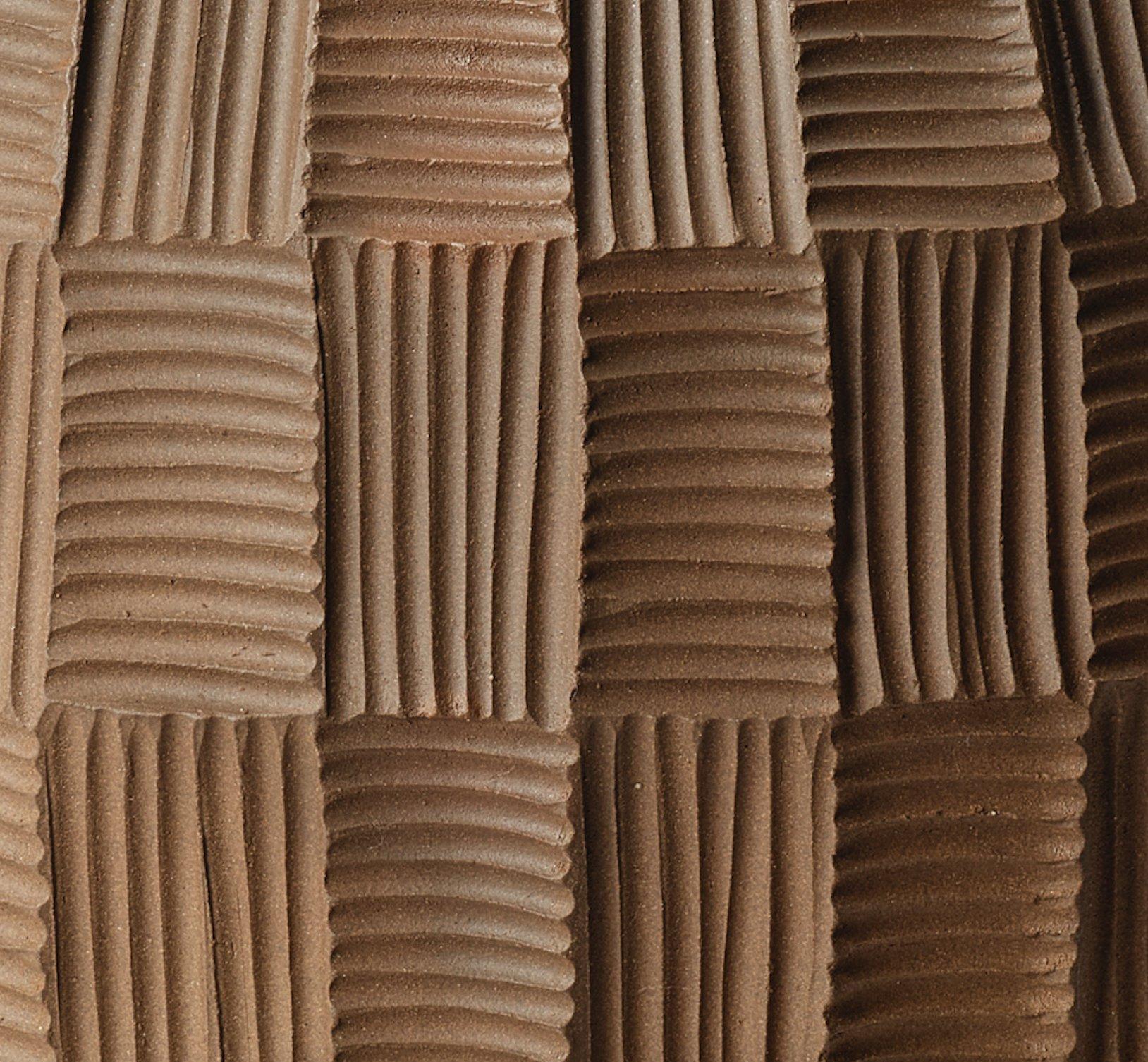 Contemporary Brown Geometric Line Vessel, Heeeun Jun For Sale